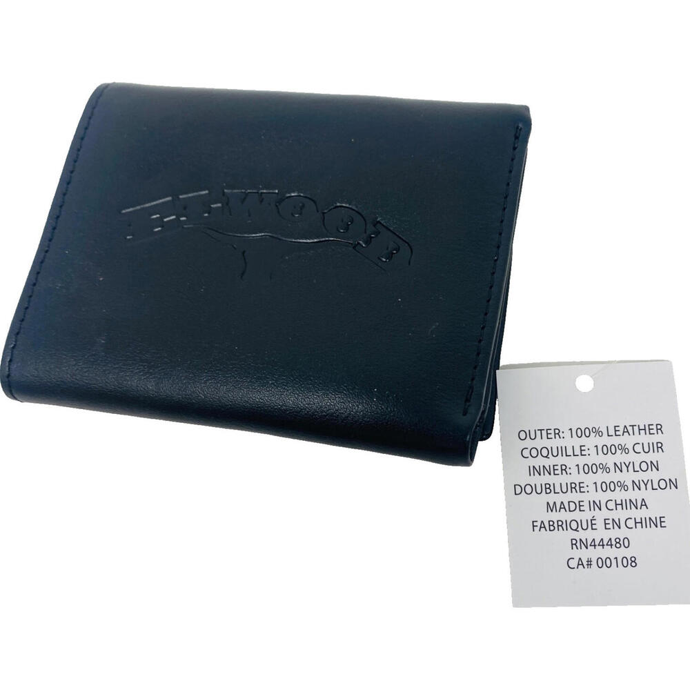 Elwood Men's Rambler Leather Wallet Tri fold Color: Black